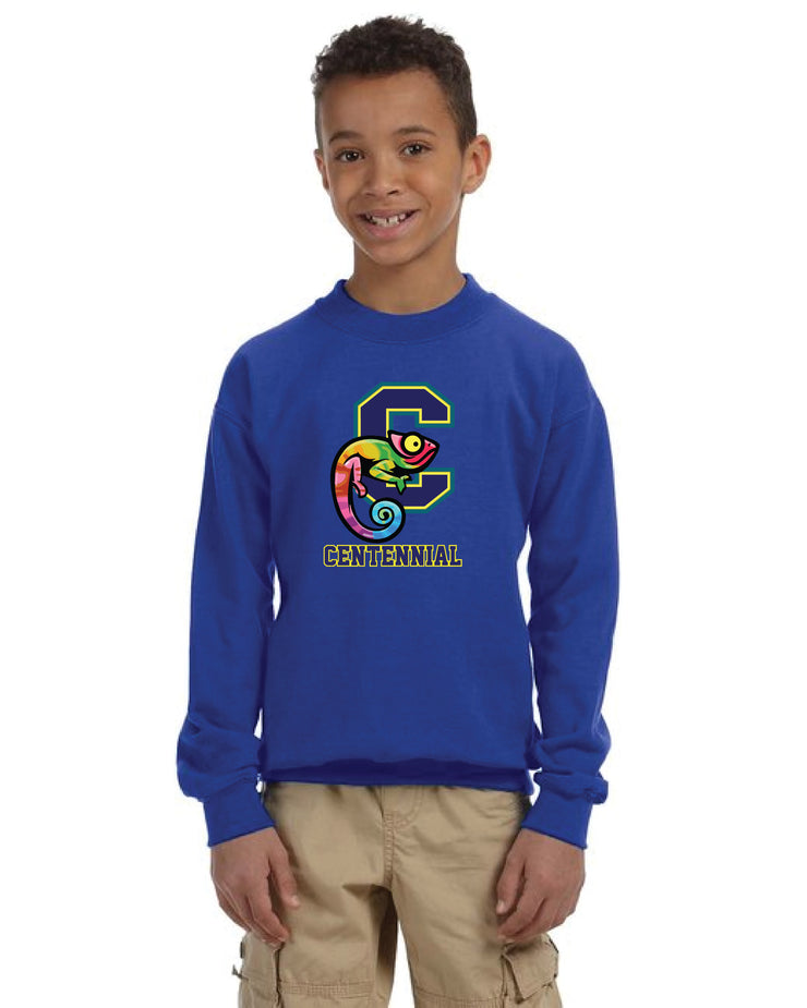 CENTENNIAL PUBLIC SCHOOL SPIRITWEAR - GILDAN COTTON FLEECE CREWNECK - YOUTH