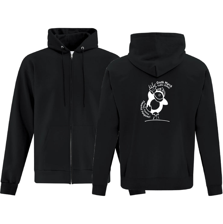 SOUTH MARCH SPIRITWEAR - SCHOOL LOGO - ATC COTTON ZIPPED HOODIE - ADULT