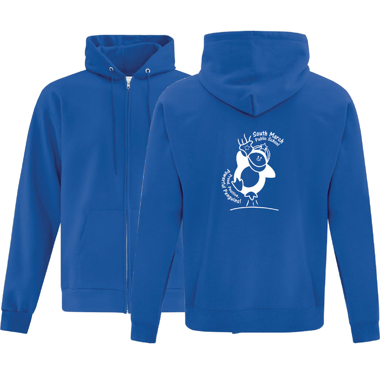 SOUTH MARCH SPIRITWEAR - SCHOOL LOGO - ATC COTTON ZIPPED HOODIE - ADULT