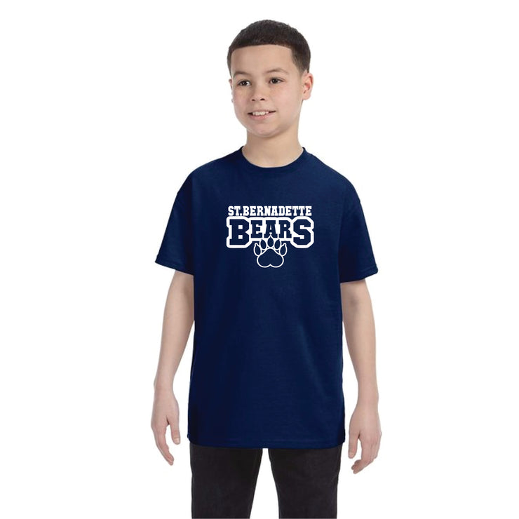 ST. BERNADETTE SPIRITWEAR - BEARS PRINT - GILDAN COTTON TEE - YOUTH