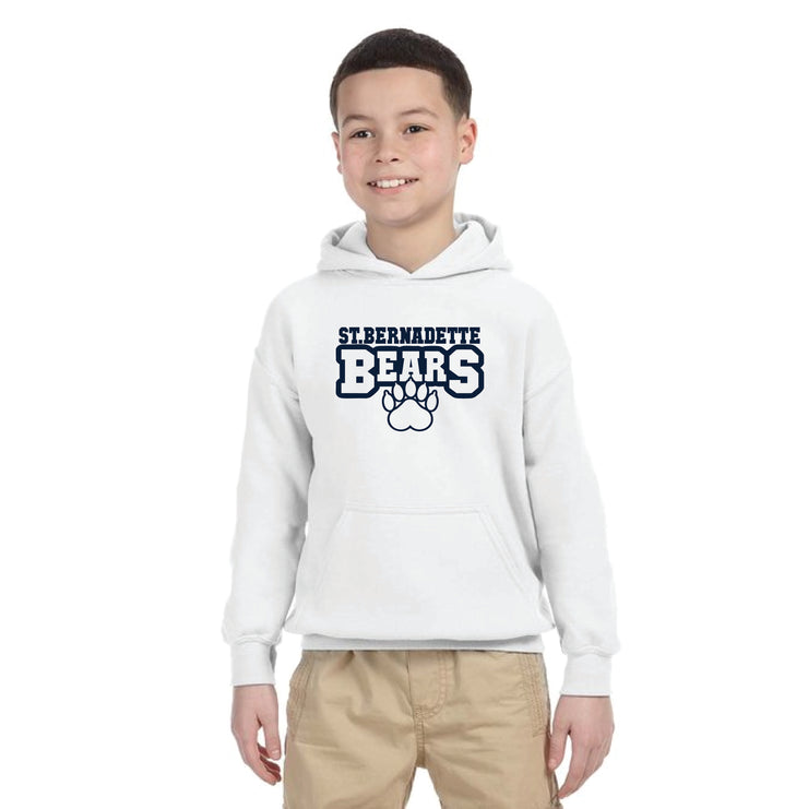 ST. BERNADETTE SPIRITWEAR - BEARS PRINT - GILDAN HEAVY BLEND COTTON HOODIE - YOUTH