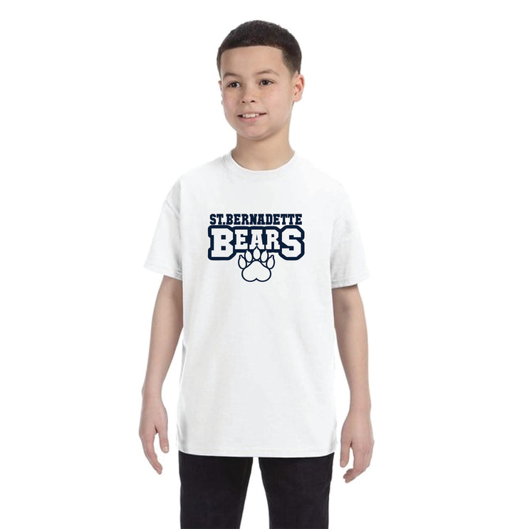 ST. BERNADETTE SPIRITWEAR - BEARS PRINT - GILDAN COTTON TEE - YOUTH