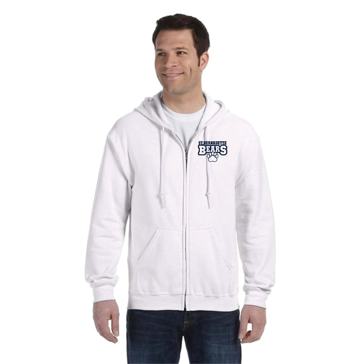 ST. BERNADETTE SPIRITWEAR - LEFT CHEST BEARS PRINT - GILDAN HEAVY BLEND ZIPPED HOODIE - ADULT
