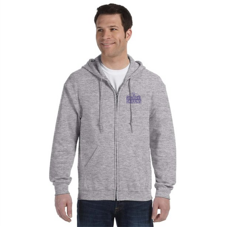 ST. GABRIEL SPIRITWEAR - GILDAN HEAVY BLEND ZIPPED HOODIE - ADULT