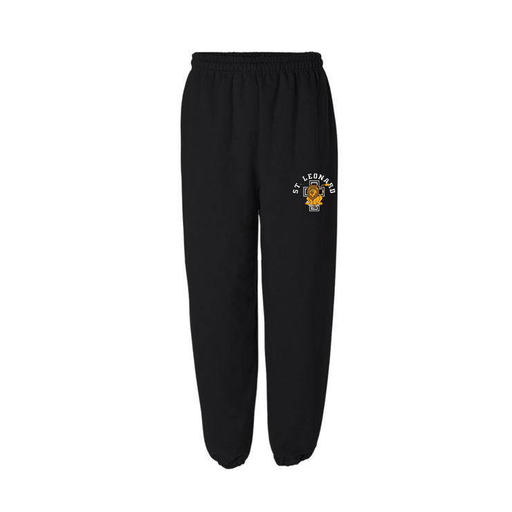 ST. LEONARD SPIRITWEAR - LOGO EMBROIDERY - GILDAN COTTON SWEATPANTS - ADULT