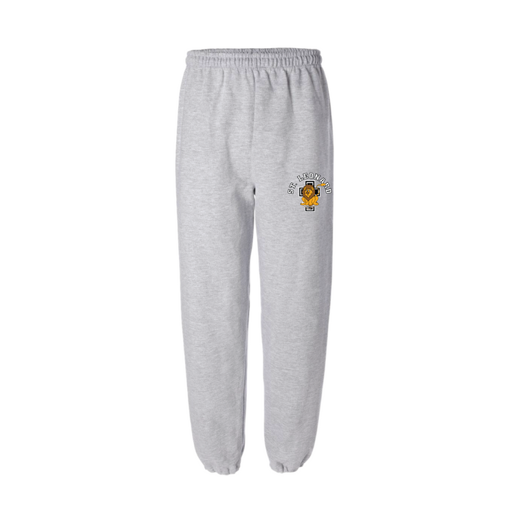ST. LEONARD SPIRITWEAR - LOGO EMBROIDERY - GILDAN COTTON SWEATPANTS - ADULT