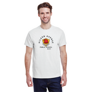 HILSON AVENUE SPIRITWEAR - 3 COLOUR LOGO -  GILDAN COTTON TEE - ADULT