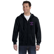 W.O. MITCHELL SPIRITWEAR - LEFT CHEST MAVRICKS PRINT - GILDAN HEAVY BLEND ZIPPED HOODIE - ADULT