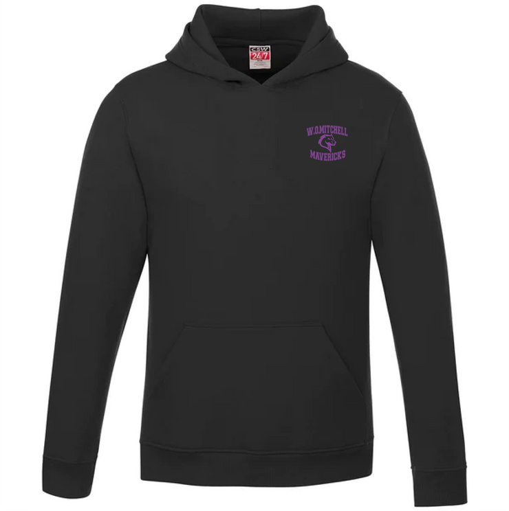 W.O. MITCHELL SPIRITWEAR - LEFT CHEST MAVRICKS PRINT - VAULT PULLOVER HOODIE - YOUTH