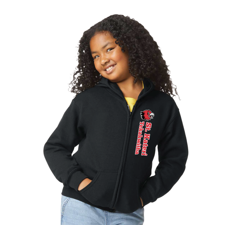 ST. KATERI SPIRITWEAR - GILDAN COTTON ZIPPED HOODIE - YOUTH