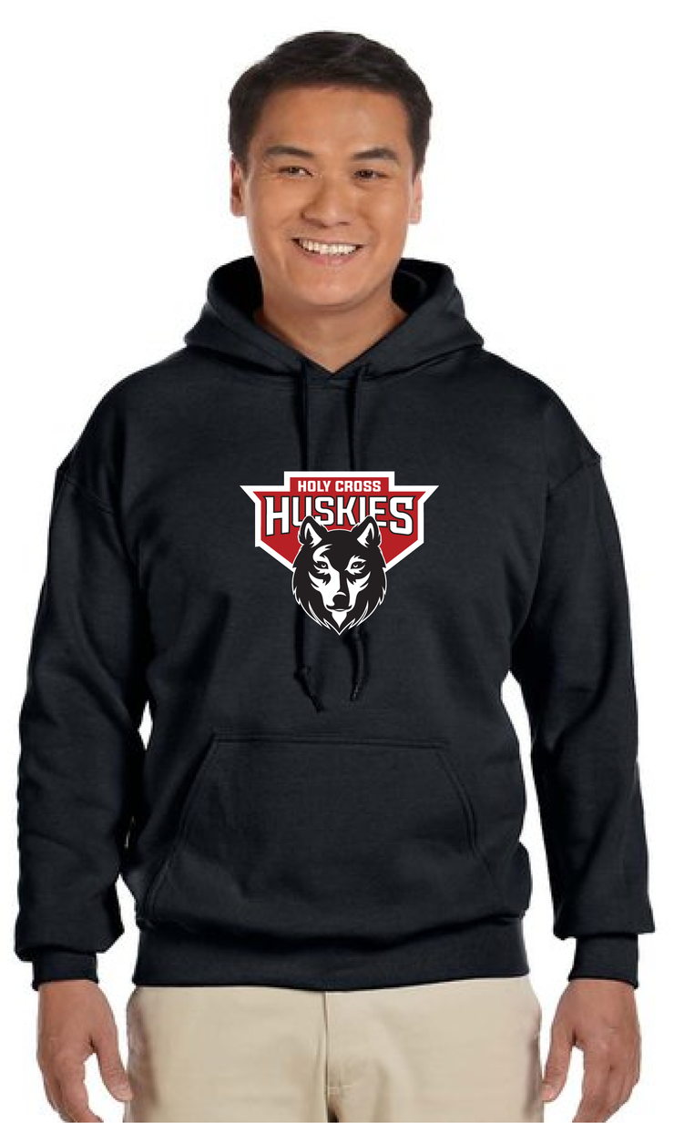 HOLY CROSS SPIRIT - HUSKIES - GILDAN COTTON HOODIE