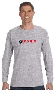 HOLY CROSS SPIRIT - HUSKY PRIDE - GILDAN COTTON LONGSLEEVE