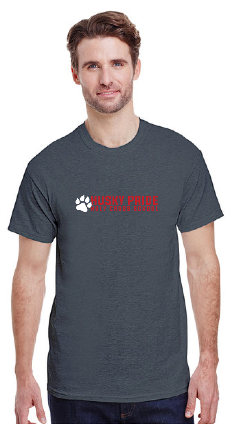 HOLY CROSS SPIRIT - HUSKY PRIDE - GILDAN COTTON TEE - ADULT