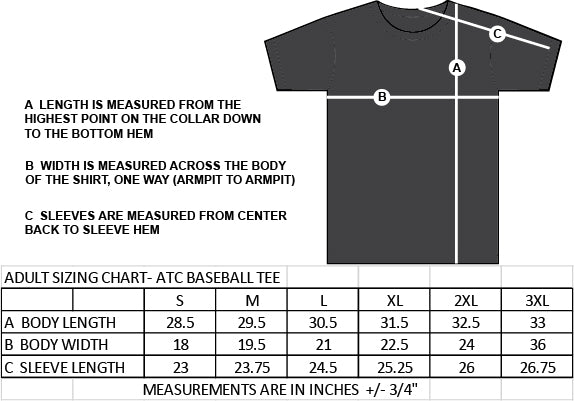 ST. PATRICK SPIRITWEAR - BE KIND - ATC RINGSPUN BASEBALL TEE - ADULT