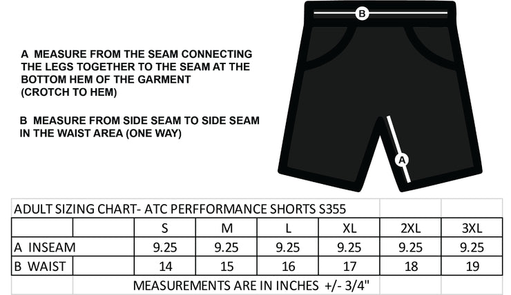 SEAS SPIRITWEAR- ADULT- ATC PRO TEAM SHORTS