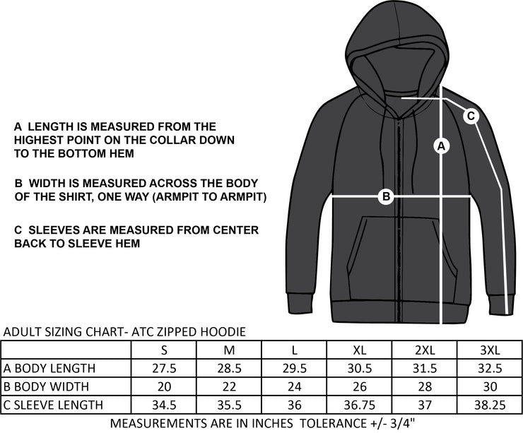 SOUTH MARCH SPIRITWEAR- ADULT- ATC COTTON ZIPPED HOODIE- SCHOOL LOGO