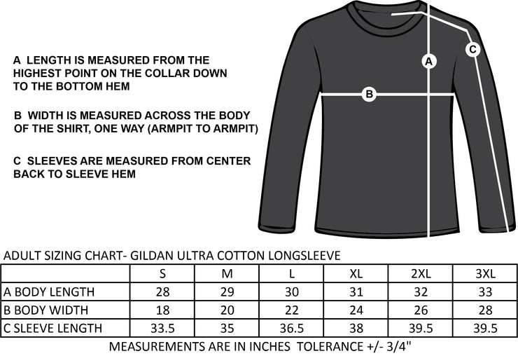 HOLY FAMILY SPIRITWEAR - LEFT CHEST PRINT - ADULT - GILDAN COTTON LONGSLEEVE