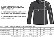 ROCH CARRIER SPIRITWEAR - SWIRL LOGO - GILDAN COTTON LONGSLEEVE - ADULT