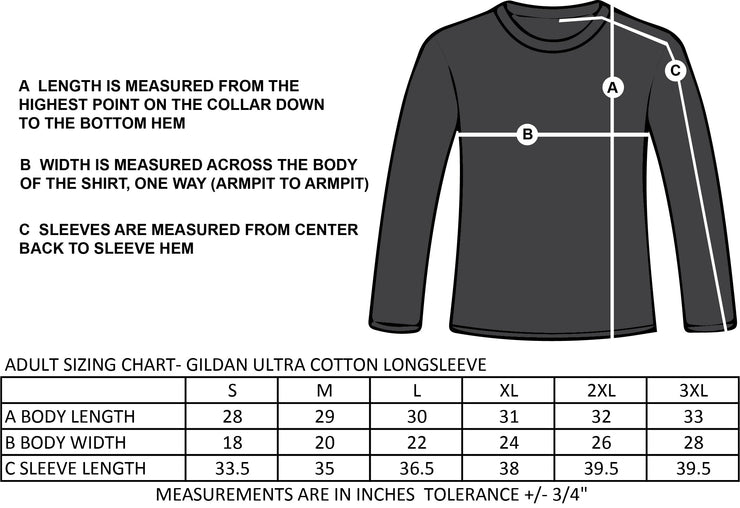 ROCH CARRIER SPIRITWEAR - SWIRL LOGO - GILDAN COTTON LONGSLEEVE - ADULT