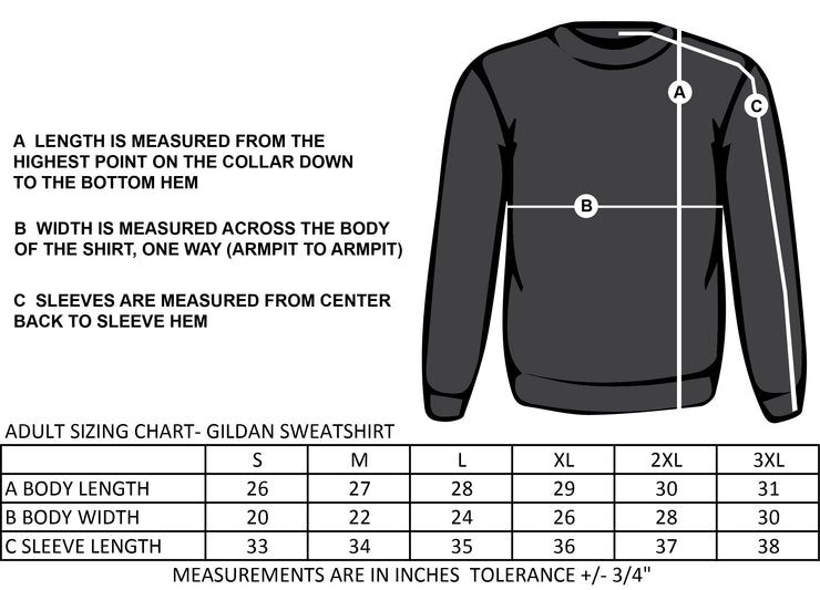 NOTRE DAME SCIENCE - BACK PRINT - ADULT - GILDAN COTTON FLEECE CREWNECK