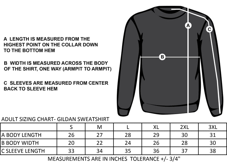 BROADVIEW SPIRITWEAR - FULL FRONT - GILDAN HEAVY COTTON CREW SWEATSHIRT - ADULT