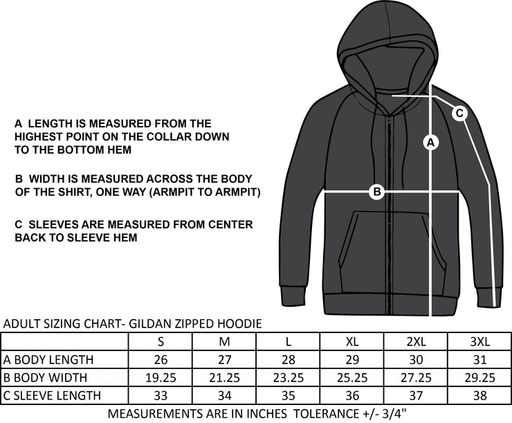 ST. THERESA SPIRITWEAR - ADULT - GILDAN HEAVY BLEND ZIPPED HOODIE