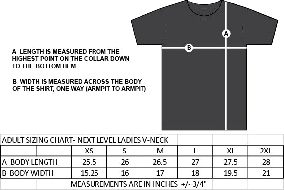 TERRY FOX STAFF- NEXT LEVEL LADIES V-NECK TEE