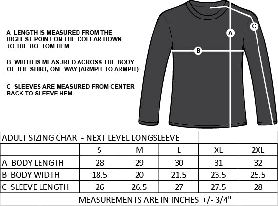 ST. ANNE STAFFWEAR- TEXT LOGO -NEXT LEVEL LONGSLEEVE