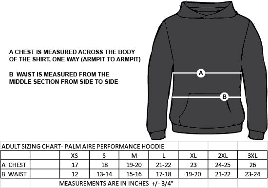 ST. ANNE STAFFWEAR - EMB CREST LEFT CHEST - PALM AIRE PERFORMANCE HOODIE