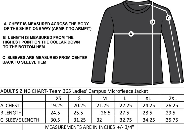 OLP STAFFWEAR - CREST EMB - TEAM 365 CAMPUS MICRO FLEECE - LADIES