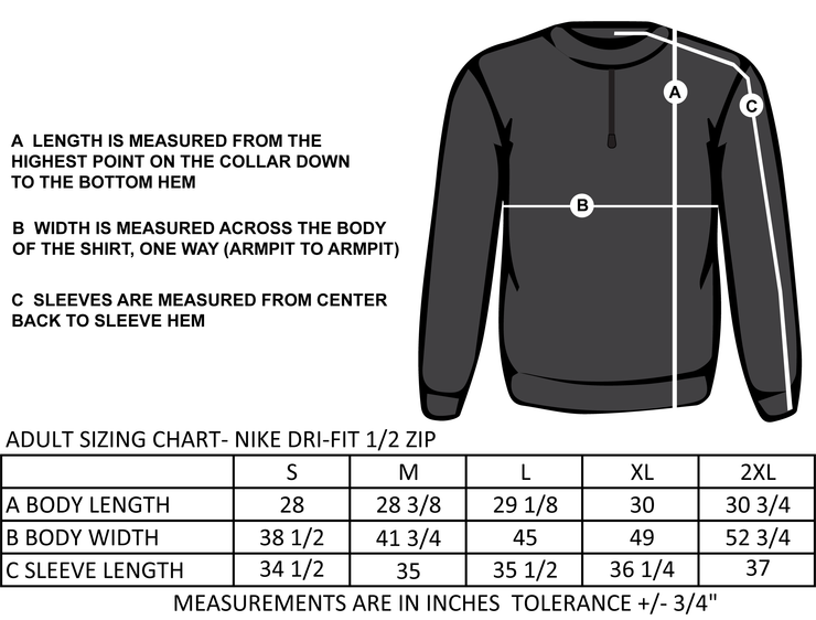 SWEATEQUITY - NIKE DRI-FIT 1/2 ZIP