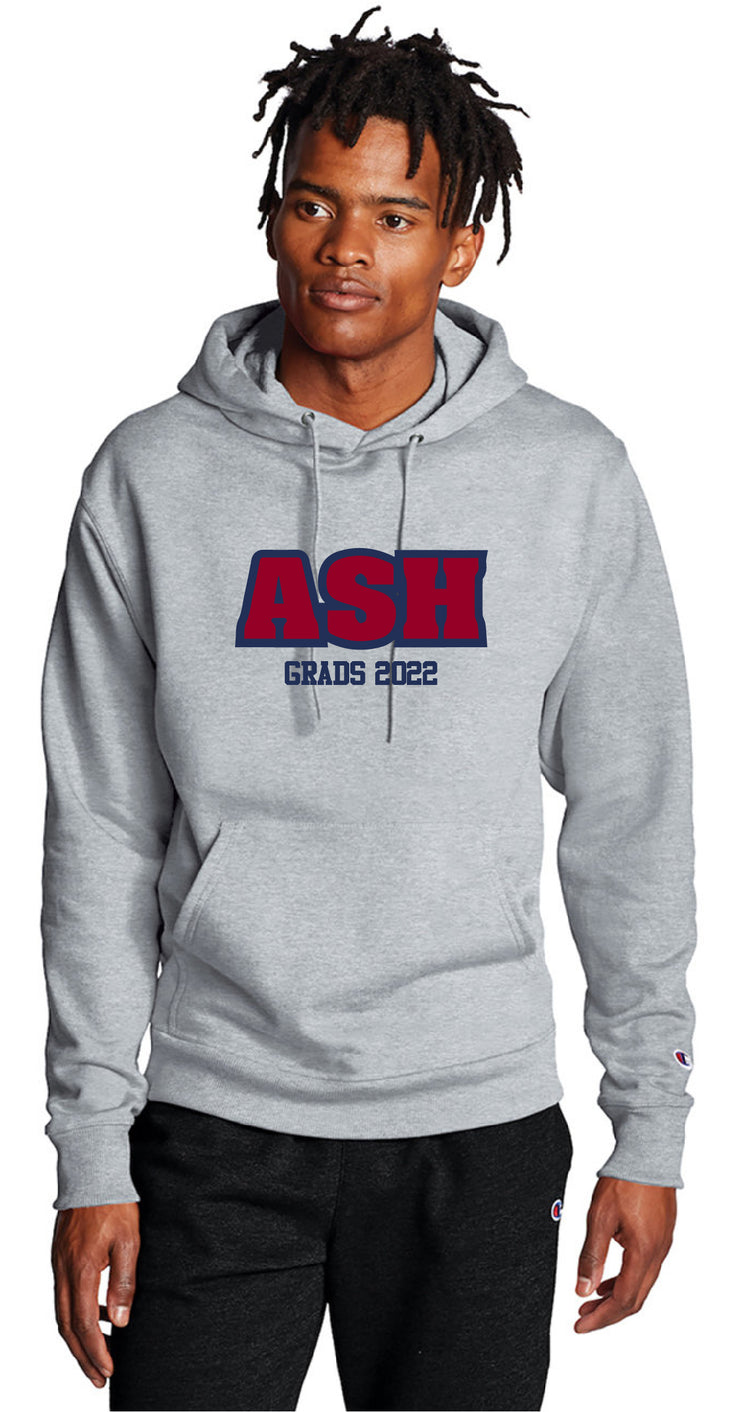 ASH GRAD APPAREL- CHAMPION COTTON HOODIE