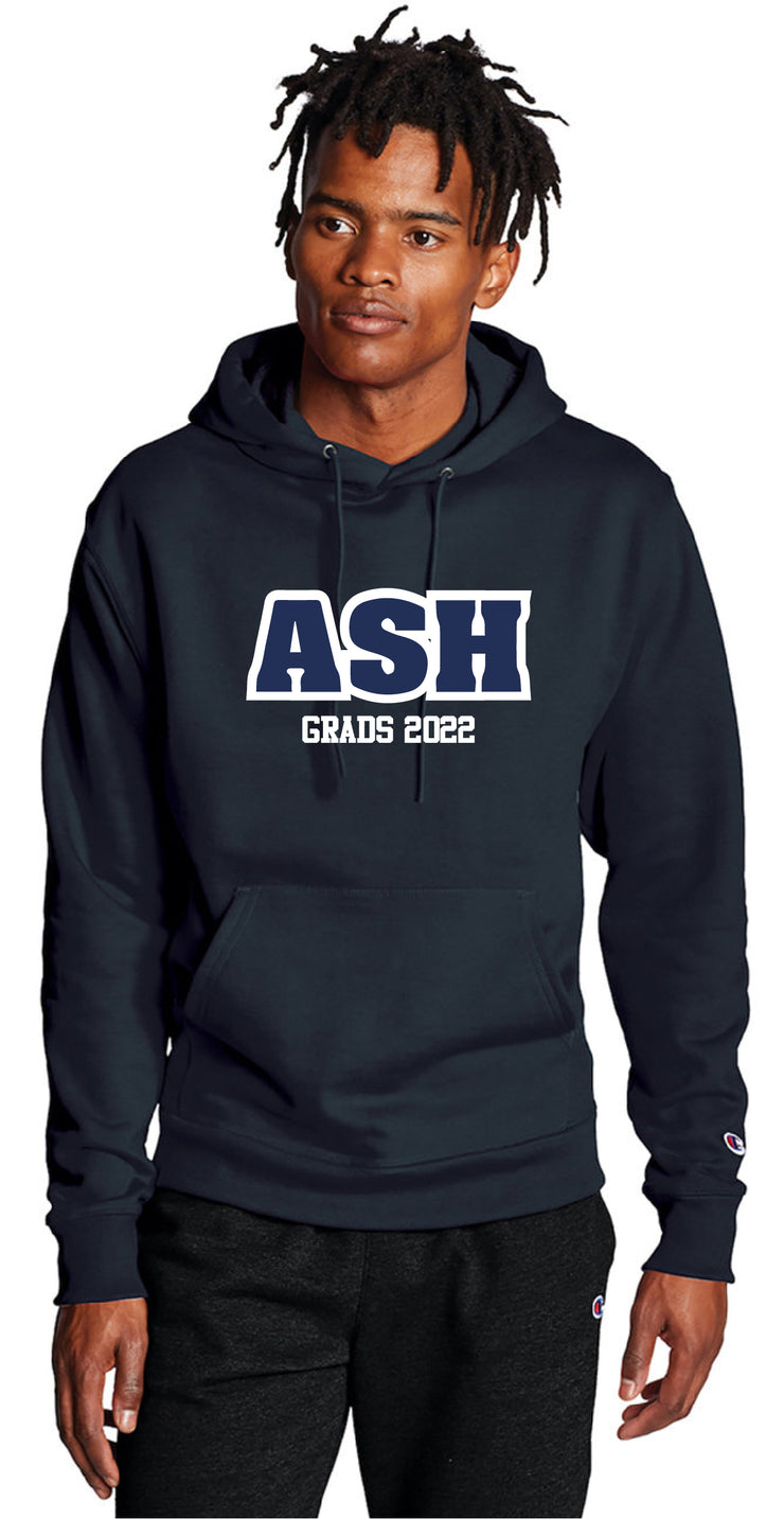 ASH GRAD APPAREL- CHAMPION COTTON HOODIE