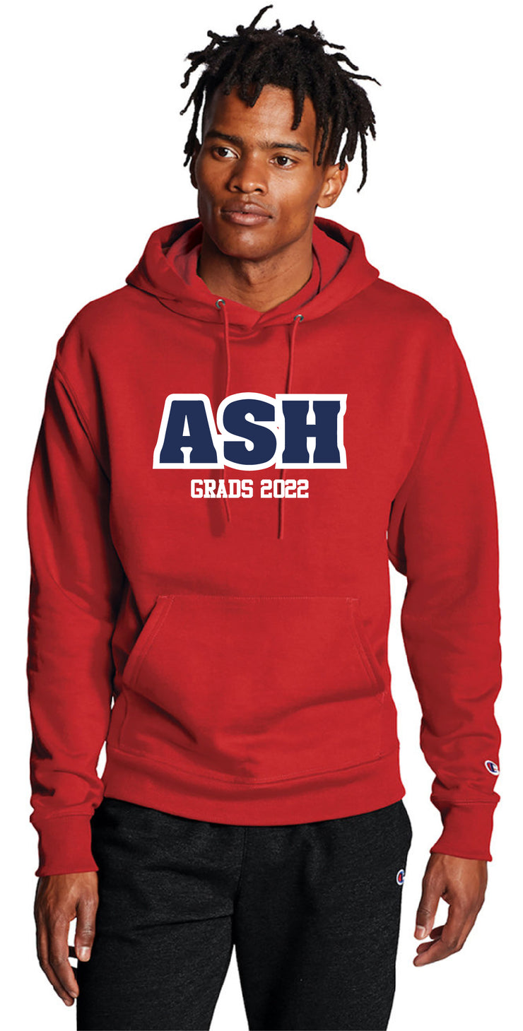 ASH GRAD APPAREL- CHAMPION COTTON HOODIE