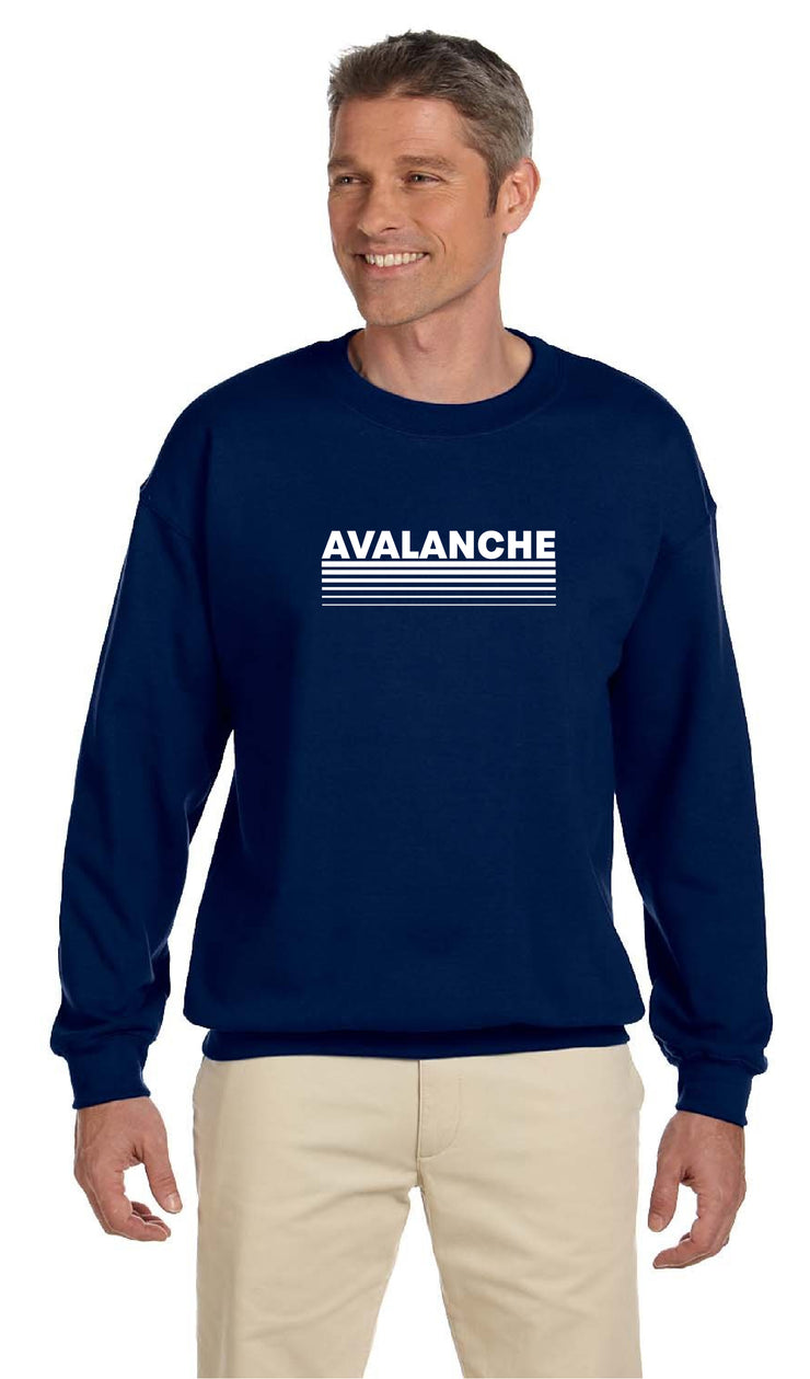 ASH SPIRITWEAR  - AVALANCHE LOGO - GILDAN COTTON FLEECE CREWNECK - ADULT