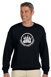 BROADVIEW SPIRITWEAR - FULL FRONT - GILDAN HEAVY COTTON CREW SWEATSHIRT - ADULT