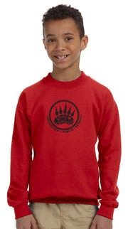 BROADVIEW SPIRITWEAR - FULL FRONT - GILDAN HEAVY COTTON CREW SWEATSHIRT - YOUTH