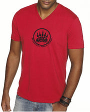 BROADVIEW STAFFWEAR - PAW LOGO - NEXT LEVEL V NECK T SHIRT - MENS