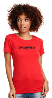 BROADVIEW STAFF - TEXT LOGO - NEXT LEVEL LADIES IDEAL T-SHIRT