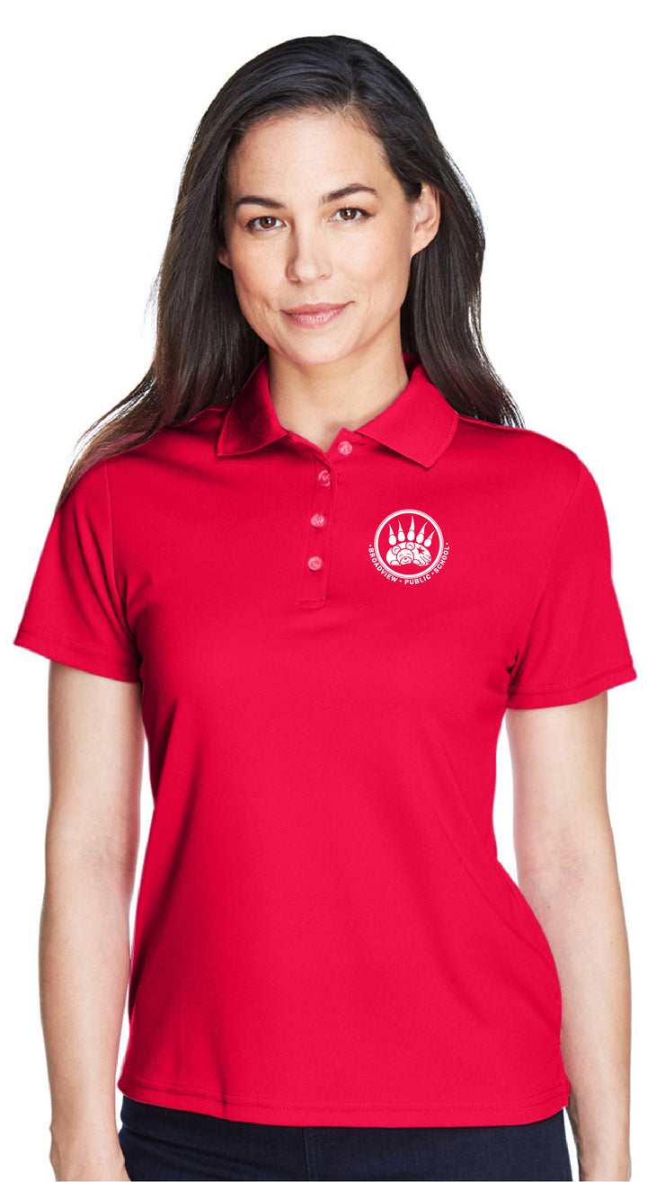 BROADVIEW STAFF- LEFT CHEST EMB - CORE 365 LADIES ORIGIN PERFORMANCE PIQUE POLO