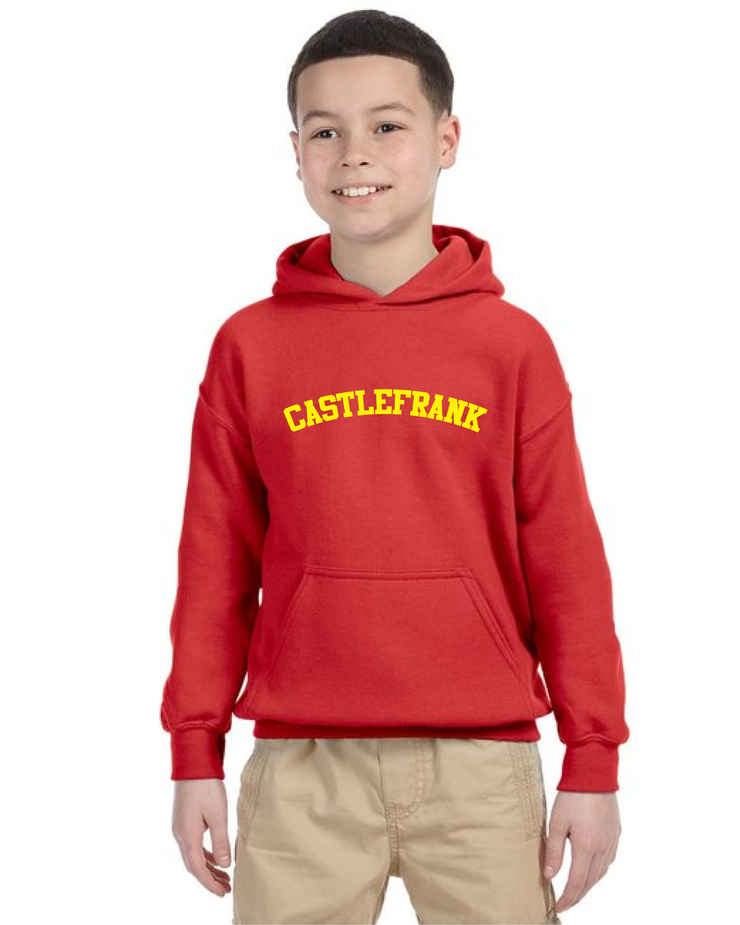 CASTLEFRANK SPIRITWEAR - CASTLEFRANK LOGO -  YOUTH GILDAN COTTON HOODIE - YOUTH