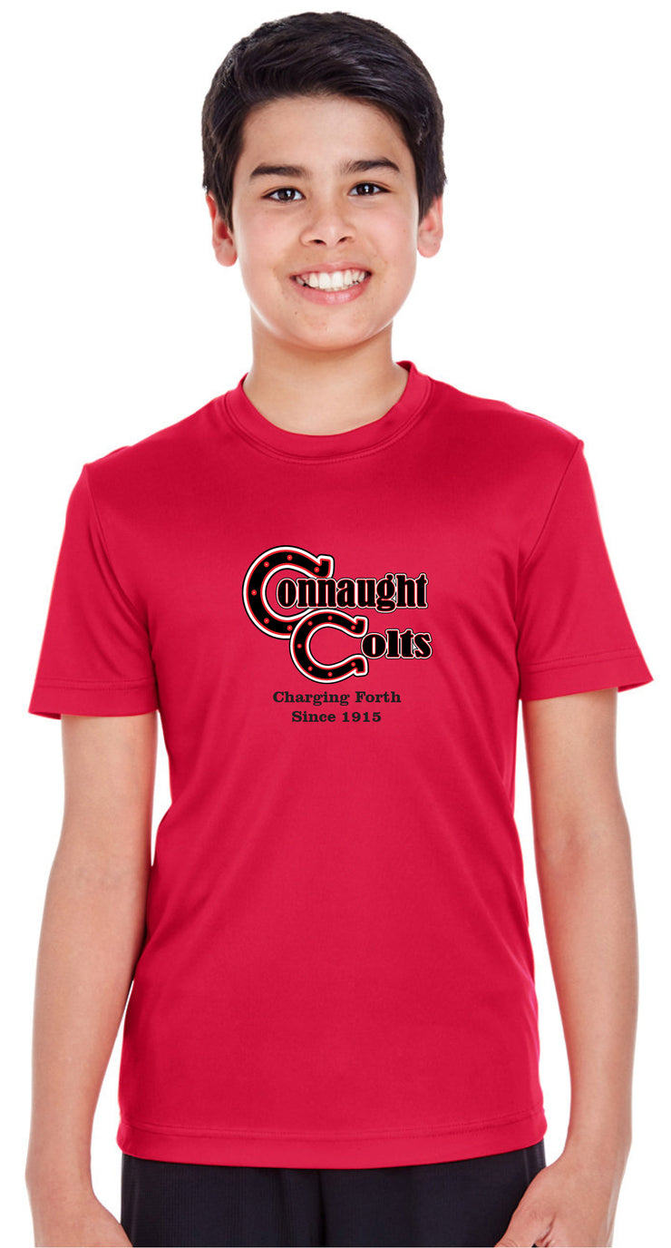 CONNAUGHT PUBLIC SCHOOL SPIRITWEAR- FULL FRONT- YOUTH- TEAM 365 PERFORMANCE TEE