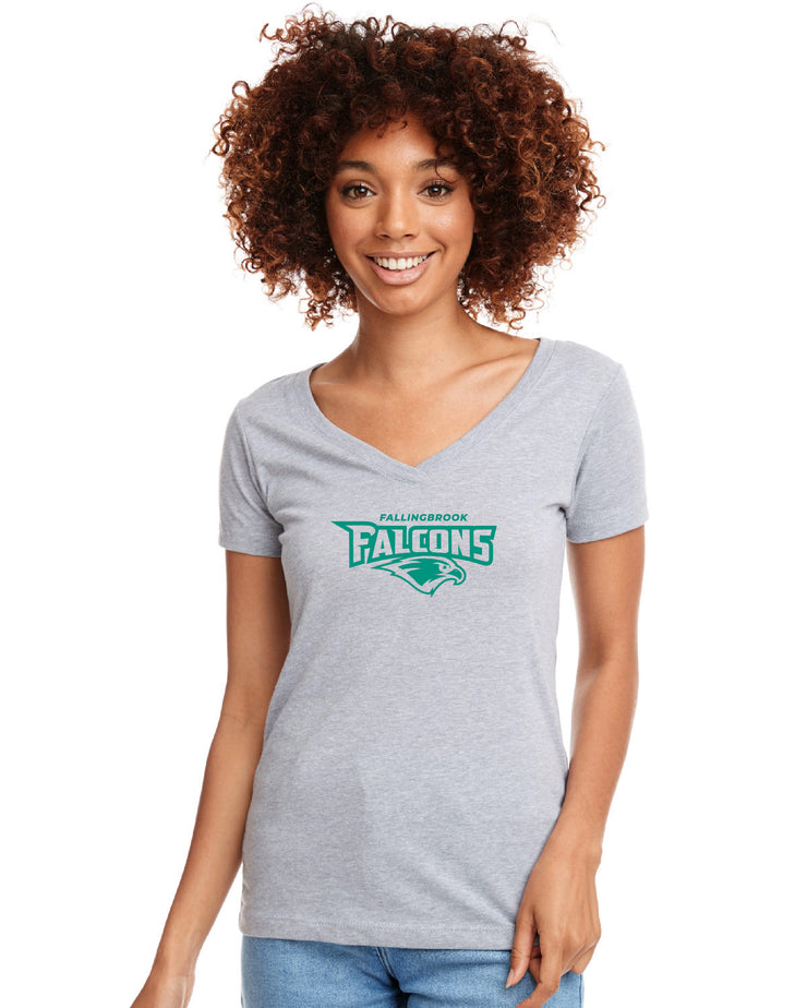 FALLINGBROOK STAFFWEAR - NEXT LEVEL RINGSPUN V NECK - LADIES