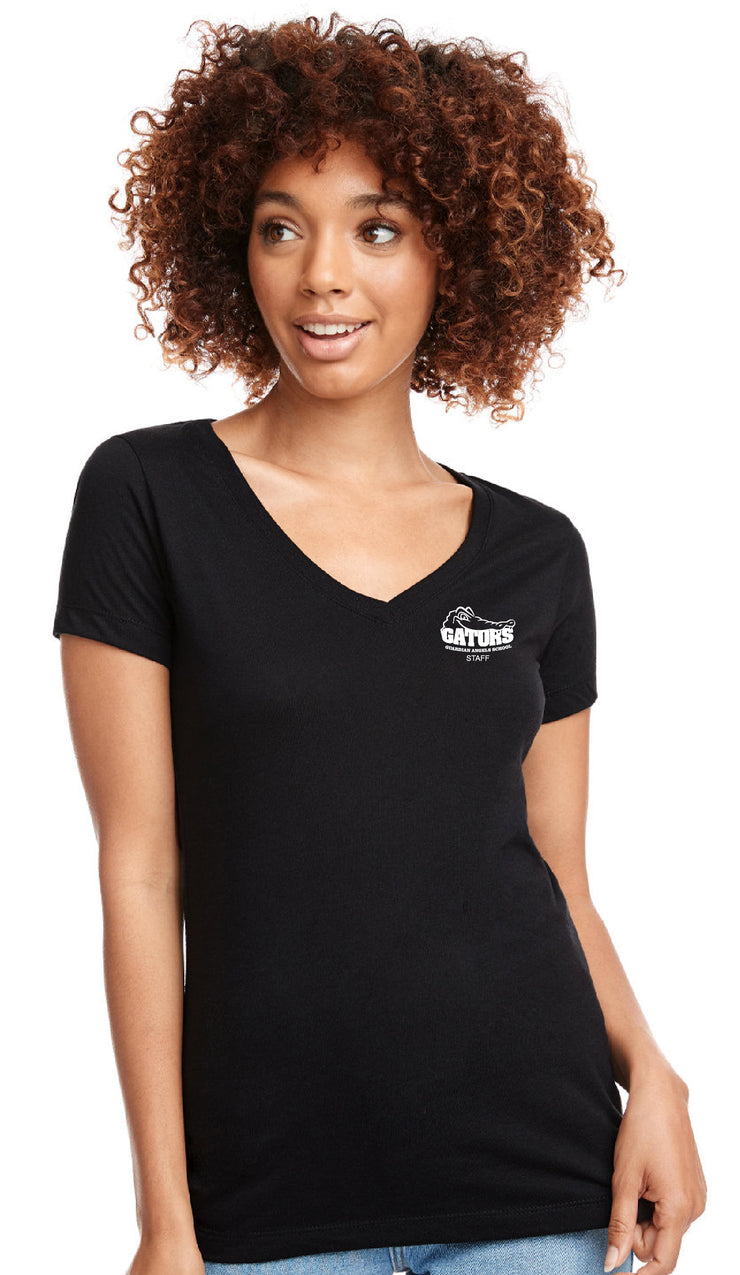 GUARDIAN ANGELS STAFF- LADIES NEXT LEVEL RINGSPUN V-NECK