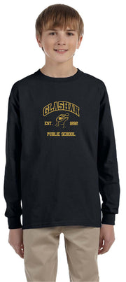 GLASHAN SPIRITWEAR - GATORS LOGO - GILDAN COTTON LONGSLEEVE