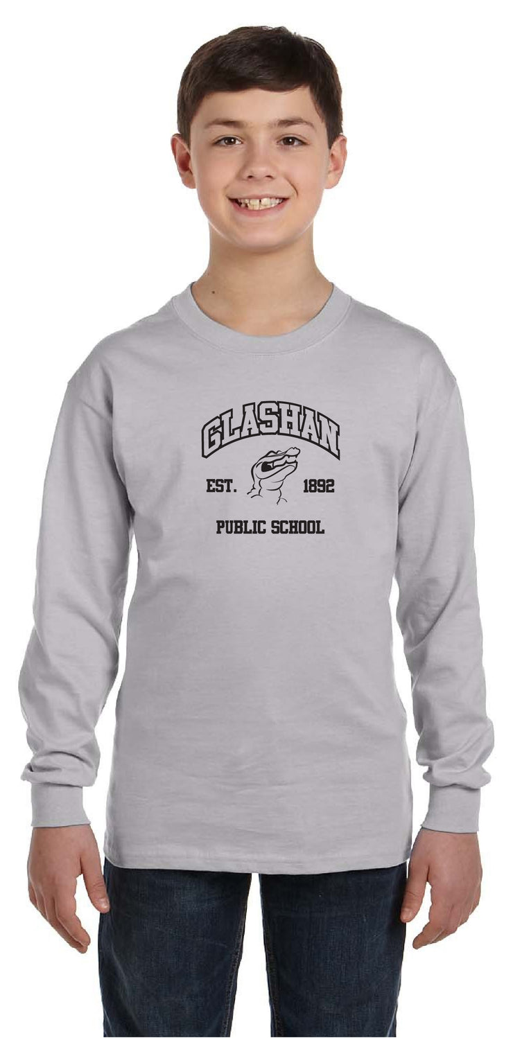 GLASHAN SPIRITWEAR - GATORS LOGO - GILDAN COTTON LONGSLEEVE