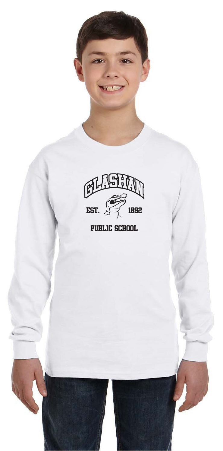 GLASHAN SPIRITWEAR - GATORS LOGO - GILDAN COTTON LONGSLEEVE