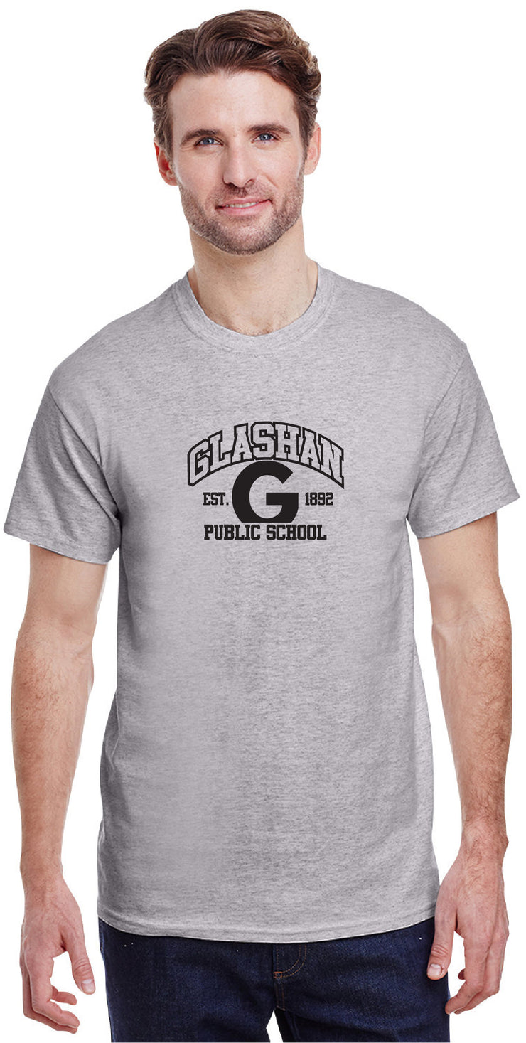 GLASHAN SPIRITWEAR - GLASHAN LOGO - GILDAN COTTON TEE - ADULT