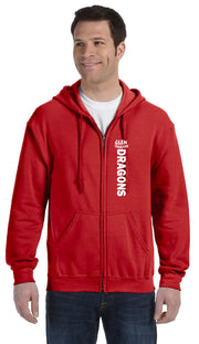 GLEN OGILVIE SPIRITWEAR- ADULT- GILDAN ZIPPED HOODIE