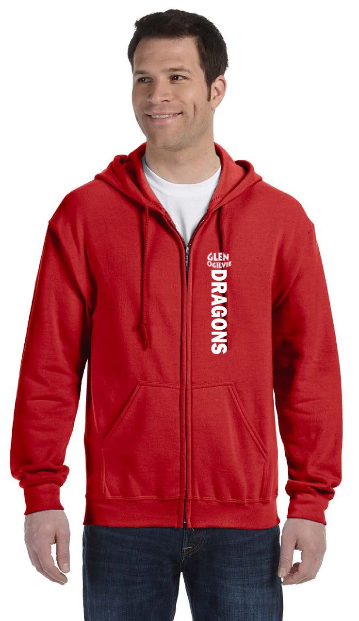 GLEN OGILVIE SPIRITWEAR - GILDAN ZIPPED HOODIE - ADULT